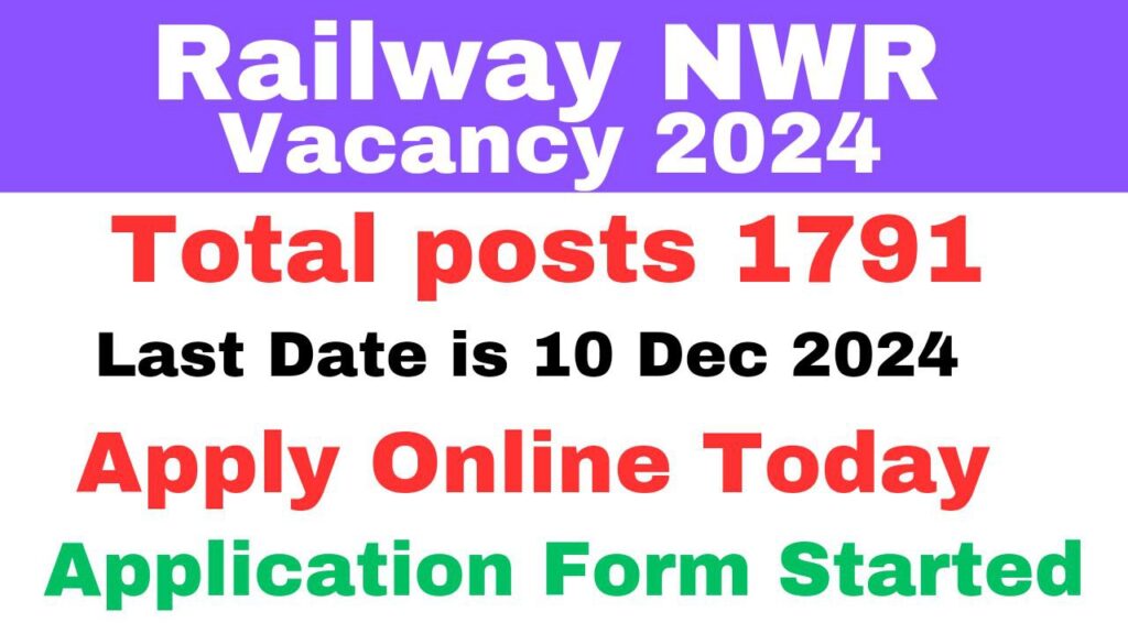 Railway NWR Vacancy 2024