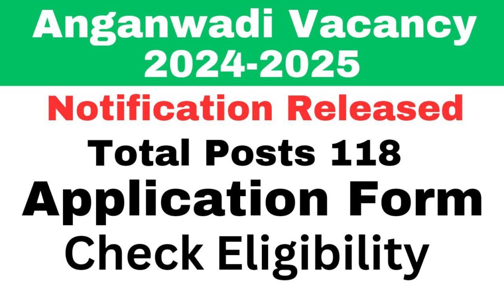 Anganwadi Vacancy 2024-2025